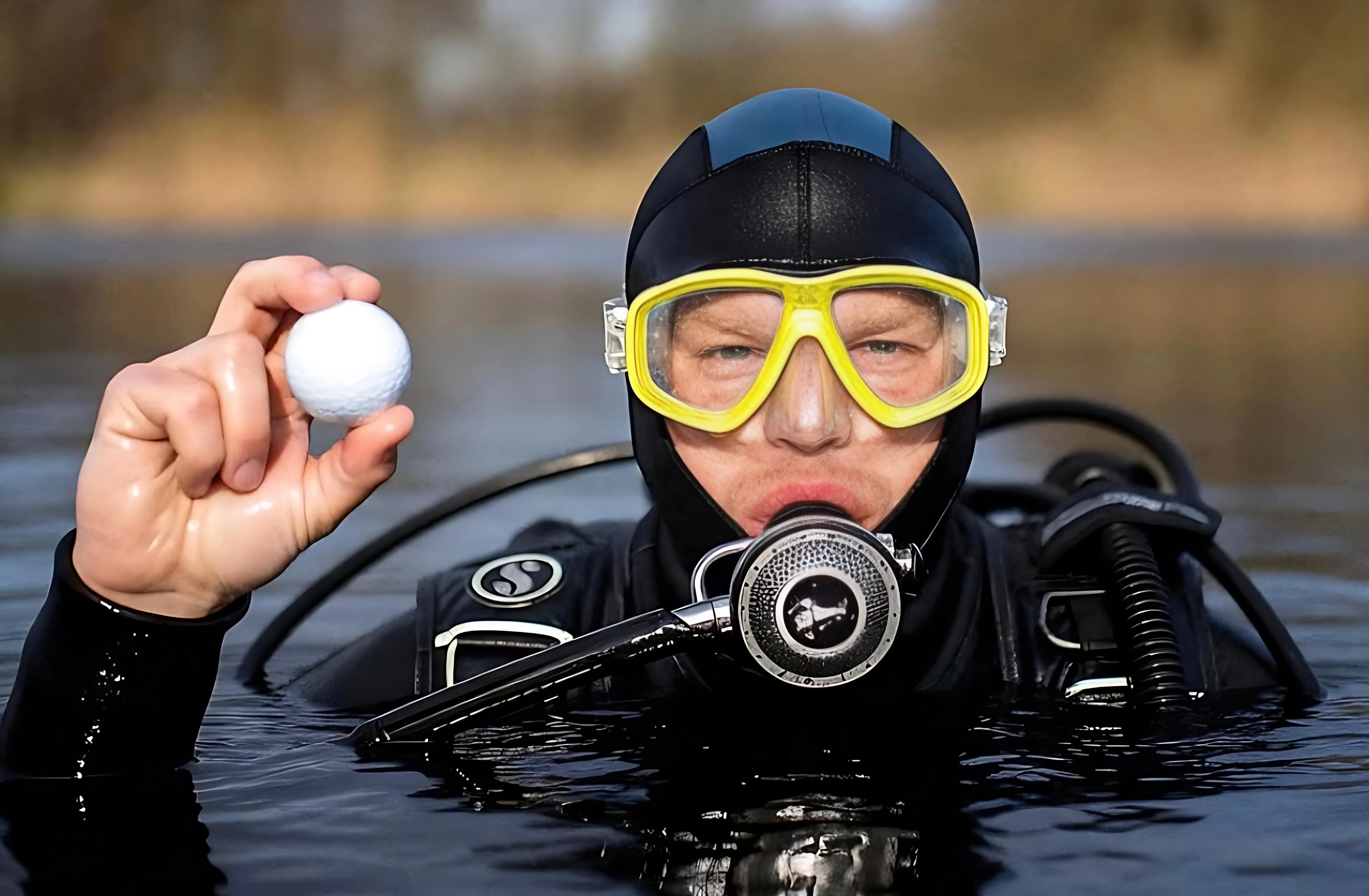 رجل يحوّل كرات الغولف المفقودة إلى ثروة